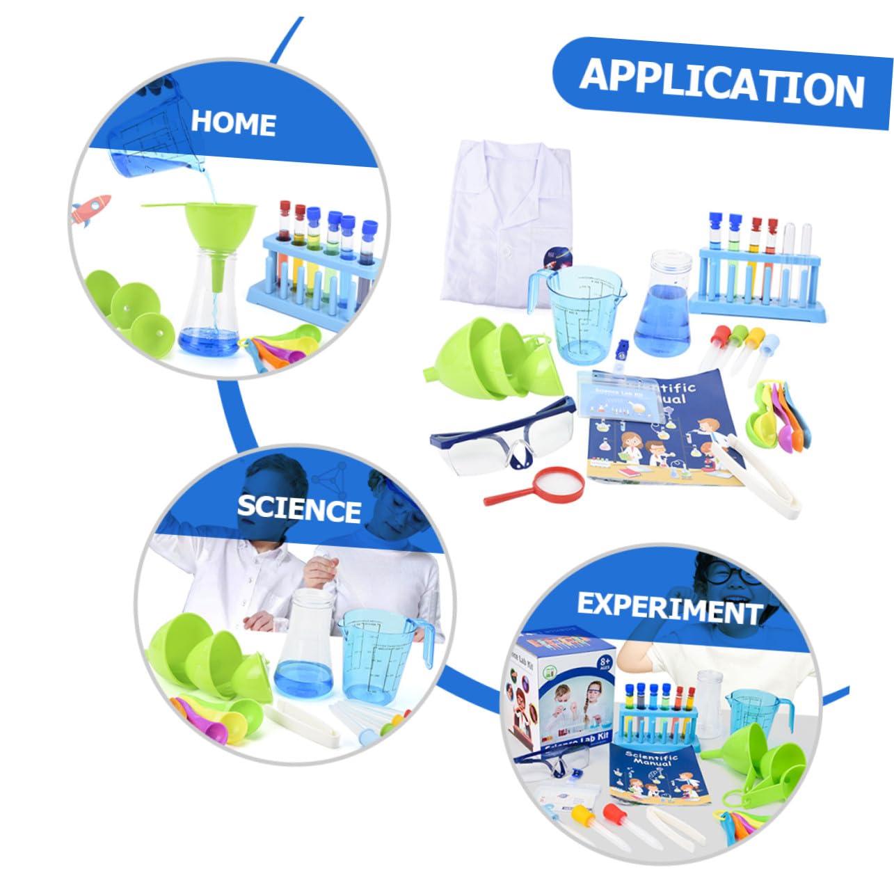 Gatuida Kit Expériences pour Garçon Fille Ensemble Activités De Chimie De Laboratoire pour Garçon Fille