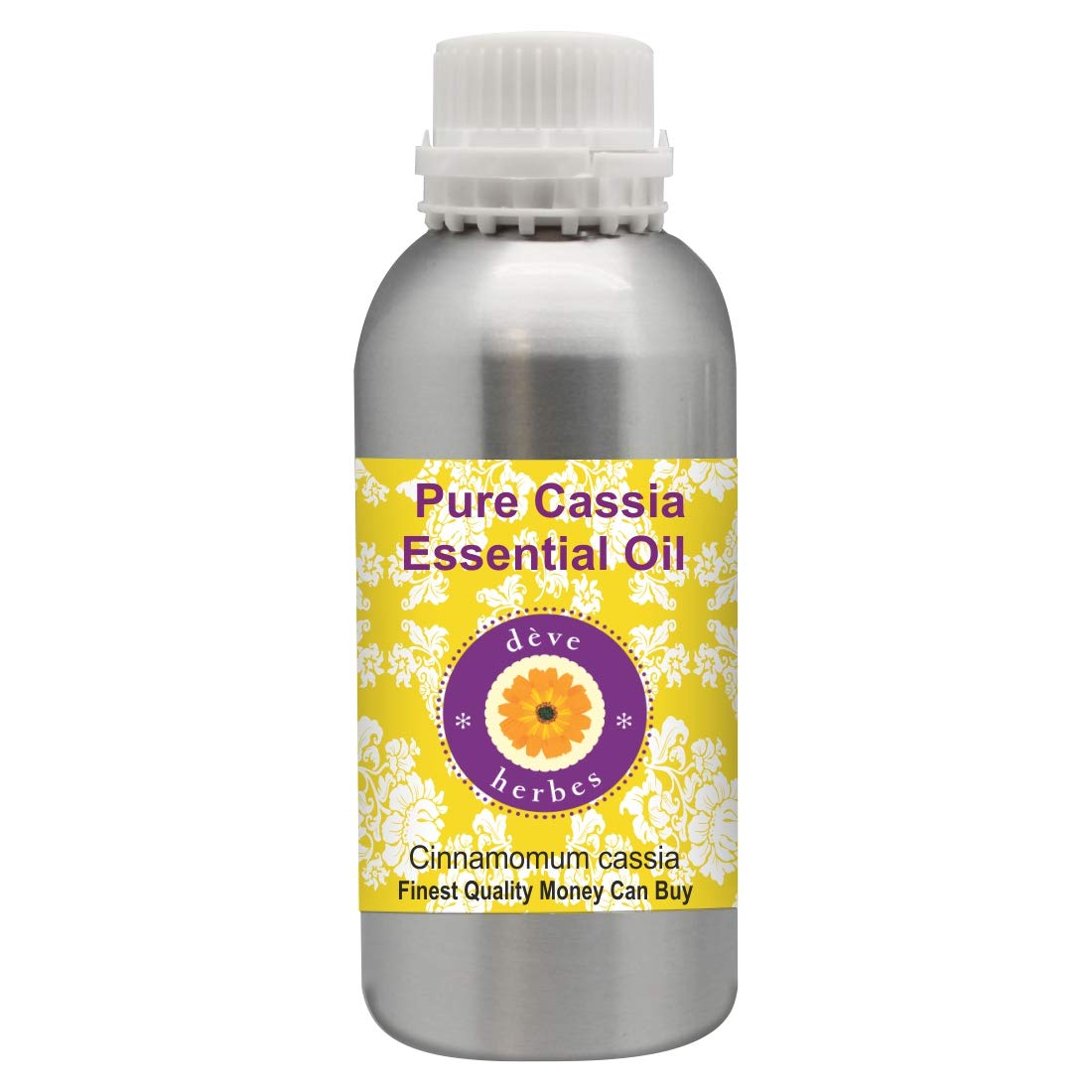 Deve Herbes Cassia Essential Oil (Cinnamomum cassia) Pure | Non-Sticky | Non-greasy | Lightweight | Men & Women | All Skin Types | Steam Distilled 300ml