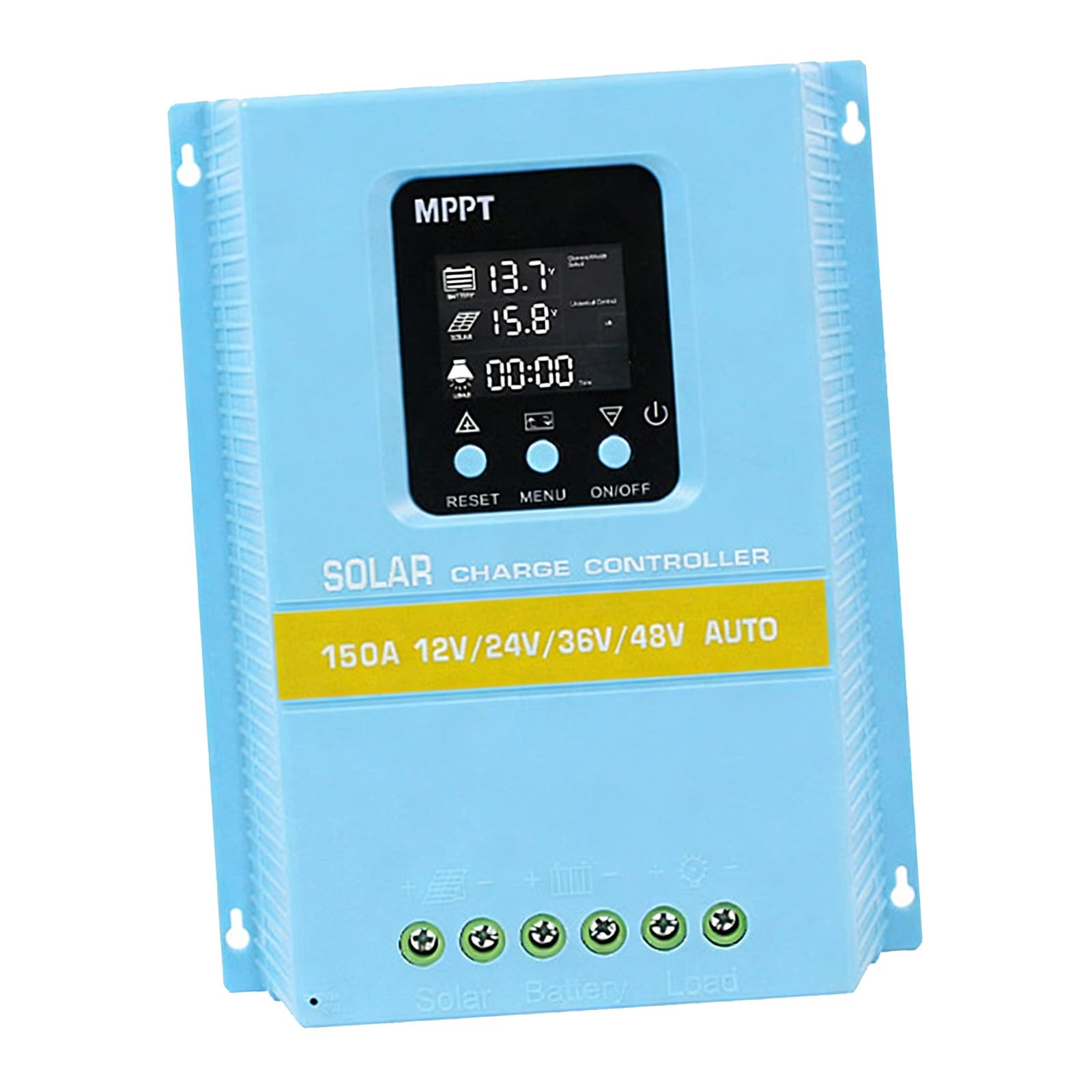 Solar Charging Controller LCD Display 12V / 24V / 36V / 48V Auto Solar Panel Charging Regulator with Backlight Display Enduring Auto Panel Regulator Intelligent MPPT