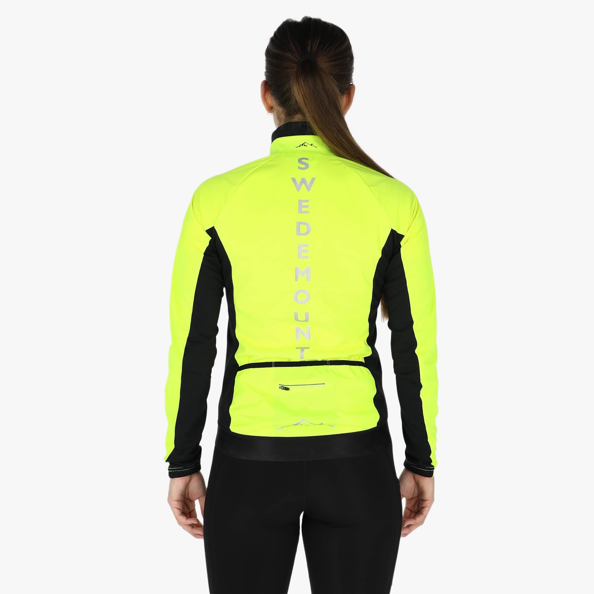 Swedemount Giro 3L Damen Radjacke Wasserdicht und Winddicht Technisch mit Rückentaschen für Rennradfahren