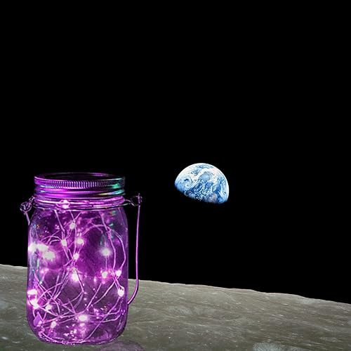 Miniatura 6 de Luces LED de hadas con tapas de tarros de masón, luces de luciérnaga, luces solares de hadas para iluminación al aire libre, luces LED de paisaje,