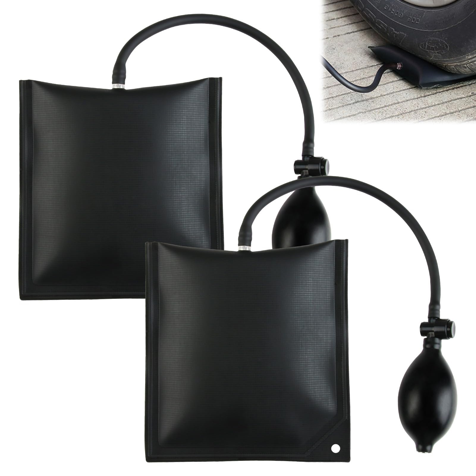 Cuña de Aire Hinchable Bomba 2Pcs, Air Pump Wedge, Ventanas y Reparación de Automóviles, Capacidad de Carga de 200 KG, Herramienta de Elevación y Alineación para Instalación de Puertas