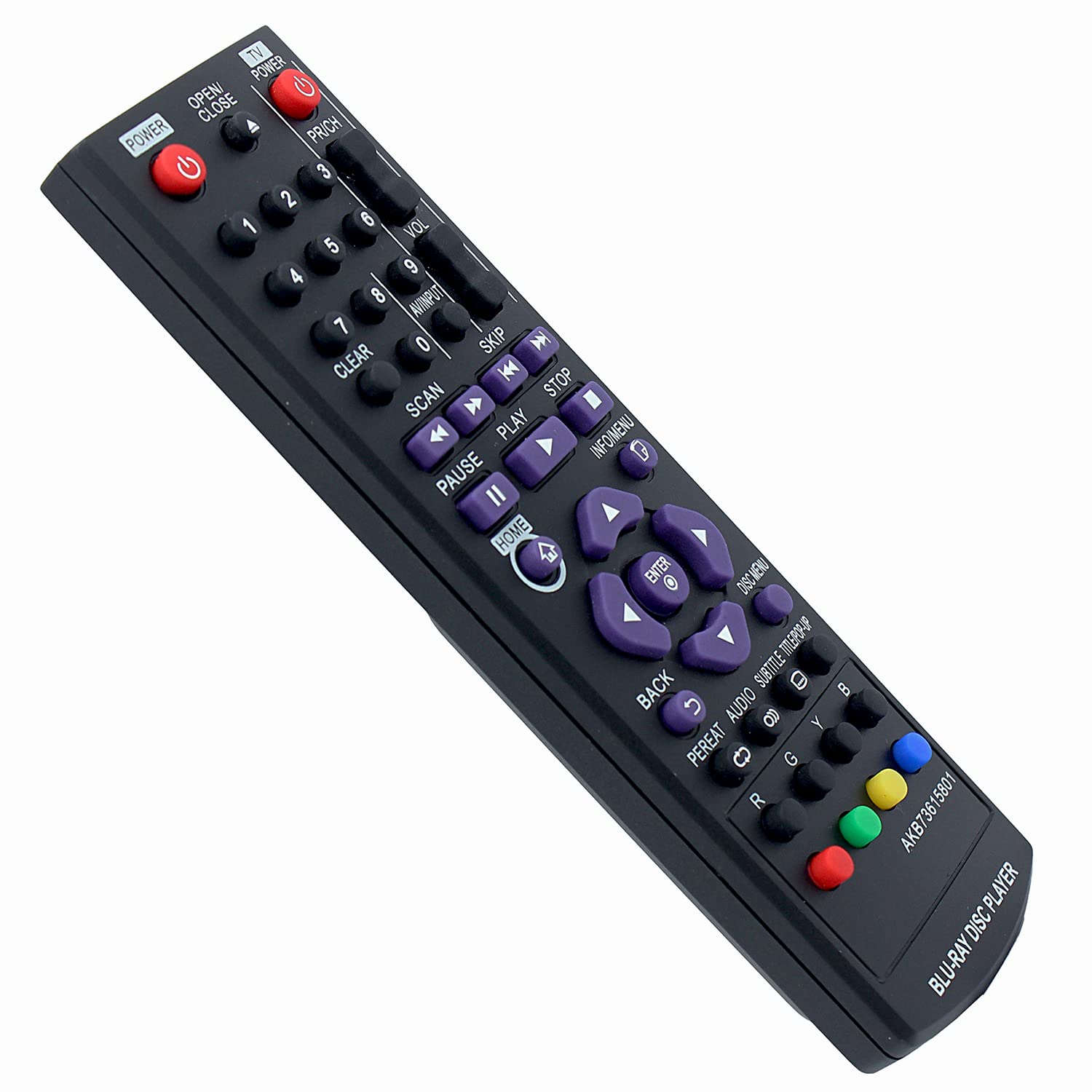 Amazon | AKB73615801 リモコン 交換用 LG Blu-ray DVDディスク