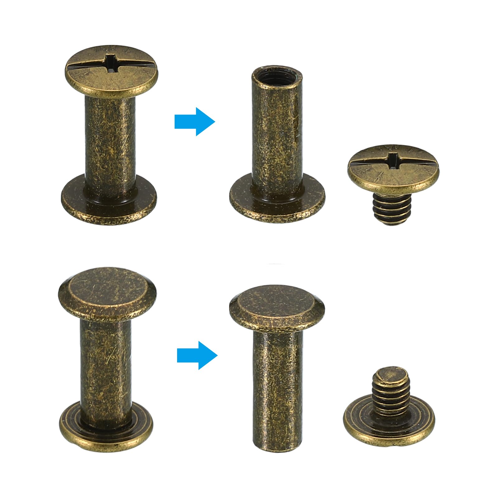 PATIKIL 100 Sets Chicago Screws - Image 4