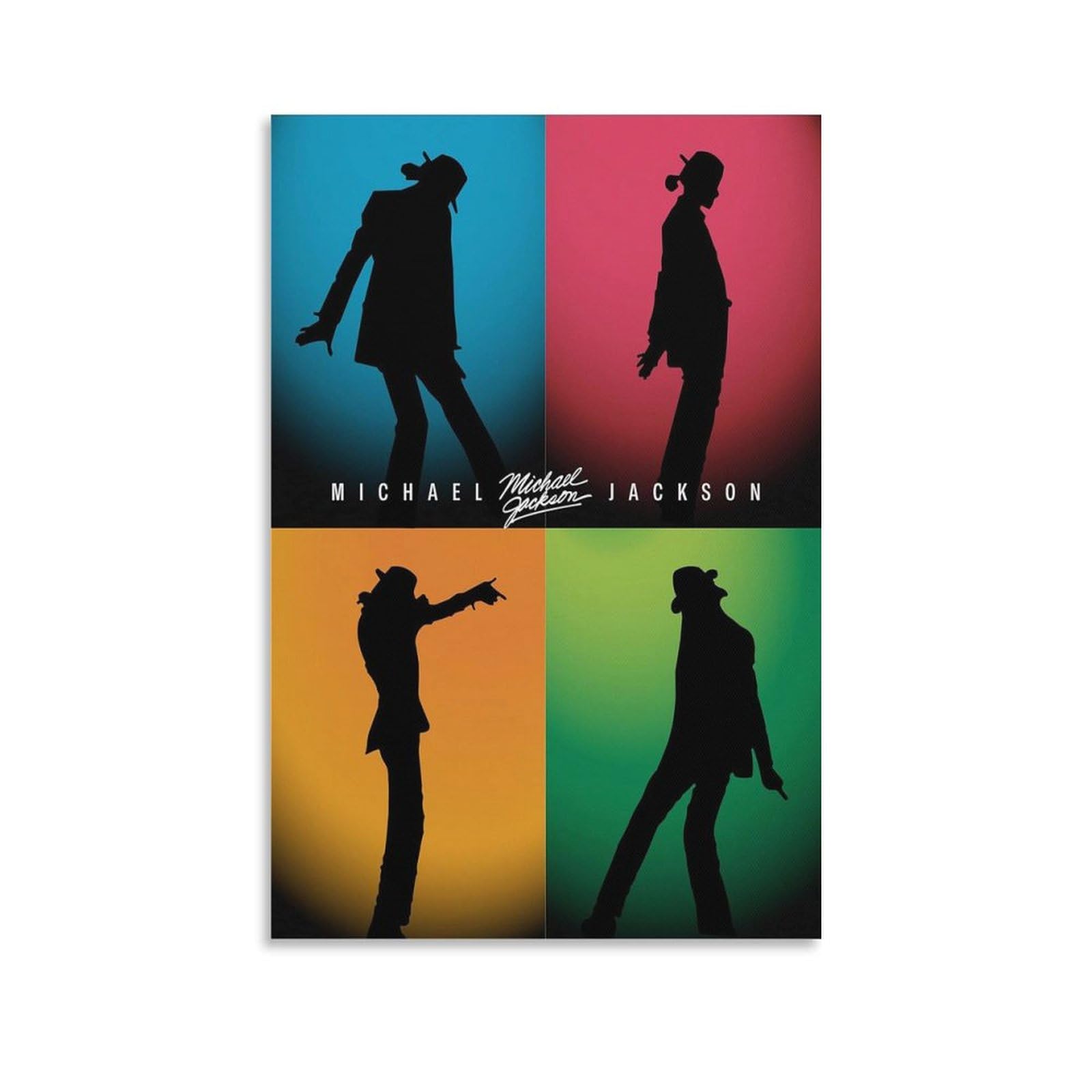 Amazon.co.jp: マイケル・ジャクソンのシルエットポスター プリント
