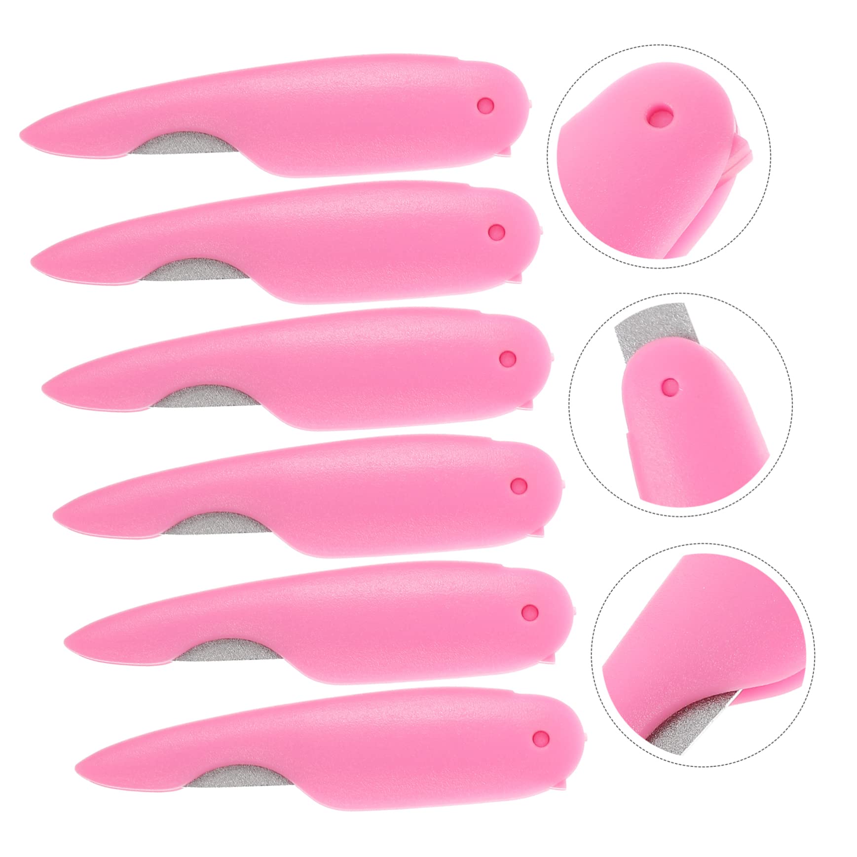 Beaupretty 30 Piezas Lima De Uñas Plegable Tampón De Manicura Amortiguadores De Uñas Búfer De Archivo De Metal Cortaúñas Para Uñas Recortar Pedicure Abs Archivo De Pedicura Rosa