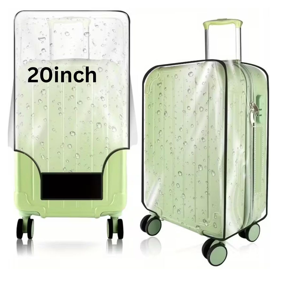 total home 20 Inch Transparent Trolley Bag Cover | Premium Waterproof PVC, Dustproof & Scratch Resistant Luggage Protector for Travel & Storage-picture-35