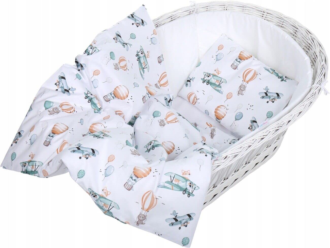 Baby 2pc Bedding Set fit Cradle/Moses basket/Pushchair 70x80cm Dreamy Flight