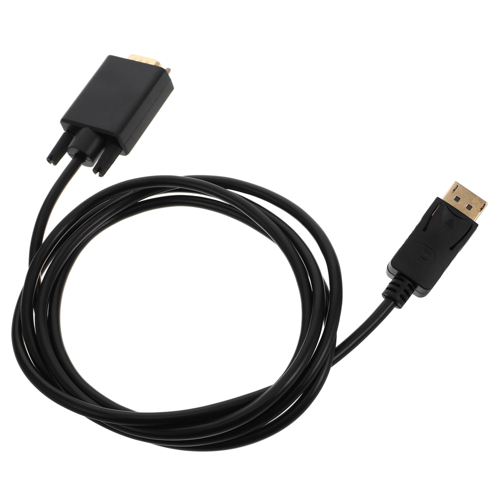 KALLORY 1.8M Displayport to Vga Converter Cable High Definition Adapter for Monitors for Office Home Use Lightweight and Portable Design for Clear