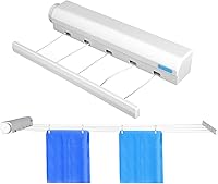 Vista 3 de Milltrip Tendedero retráctil, líneas de ropa de interior, tendedero telescópico para secar ropa para suministros de interior y exterior