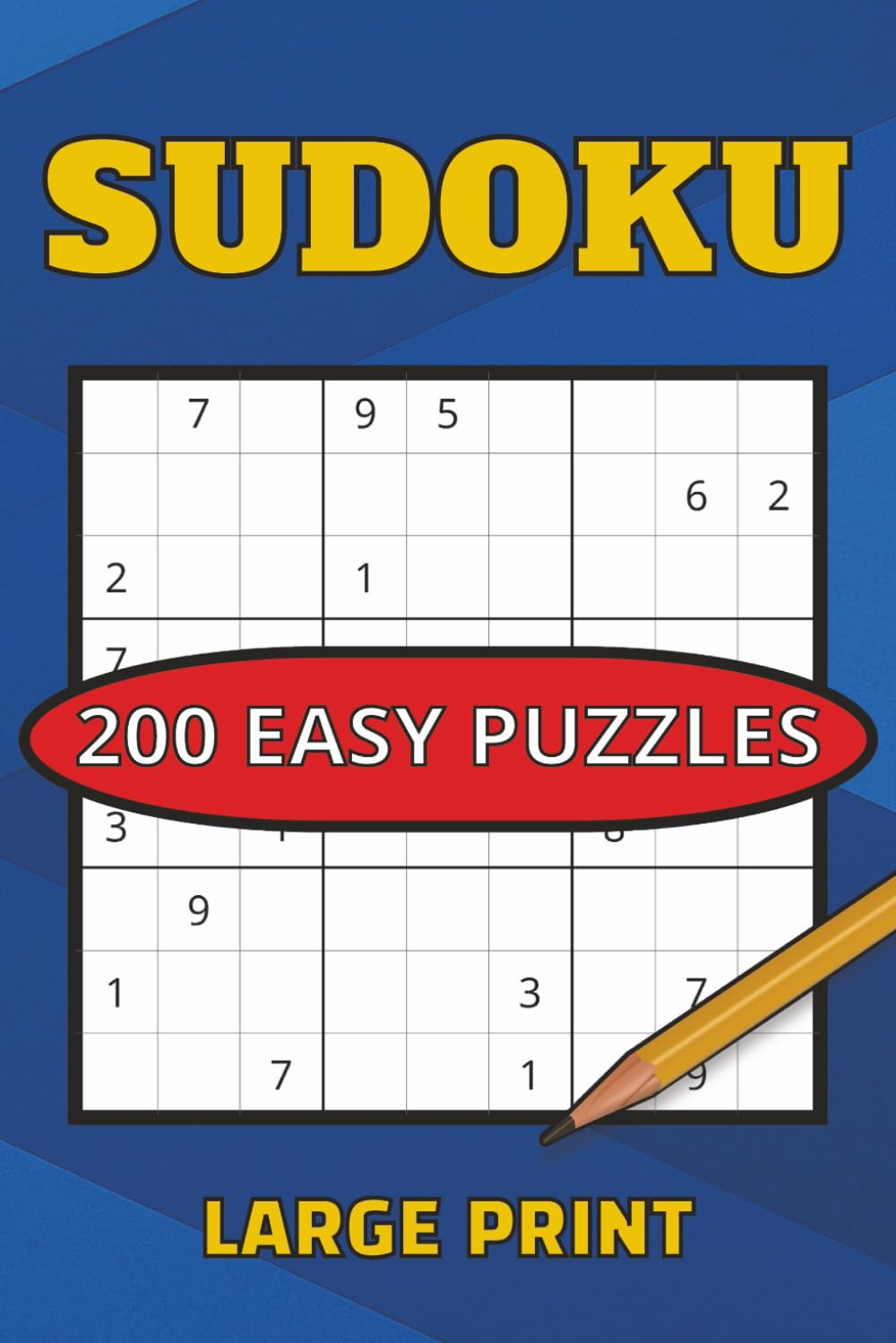 Sudoku EASY: 200 Puzzles: Large Print, Two Puzzles per Page, Perfect for Seniors and Teens , Solutions.