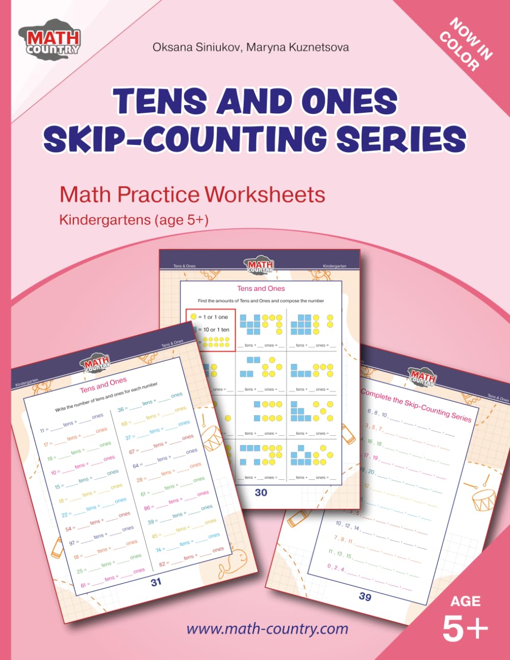 Tens and Ones Skip-Counting Series: Math Practice Worksheets Kindergartens (age 5+) (Learning Math Kindergarten (ages 5-6))
