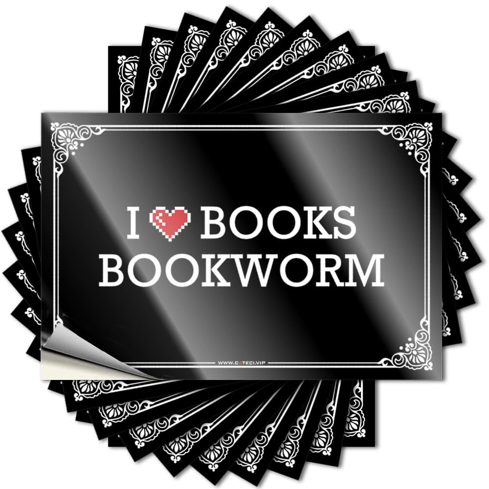 Fzfn Men's Colour Quote Southern, Student Water I Love Books Bookworm | Sets(6X9cm)
