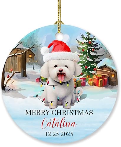 Miniatura 27 de Adorno personalizado para árbol de Navidad de perro Chow Chow, regalo único de Navidad negro para los amantes de los perros Adorno negro Chow Chow