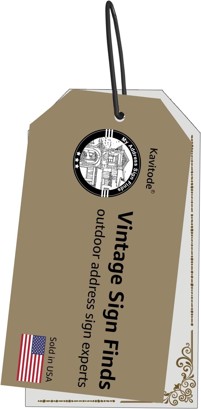 Lawn Address Sign Plaque - Personalized House Number Plaque Sign,Address Numbers for House,Engraved Metal & Large Option Make Your House Standing Out (Stakes Included) 12'' x 6.93''