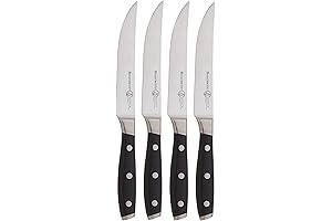 Messermeister Avanta 5-Inch Fine Edge Steak Knife Set: German X50 Steel, Rust-Resistant