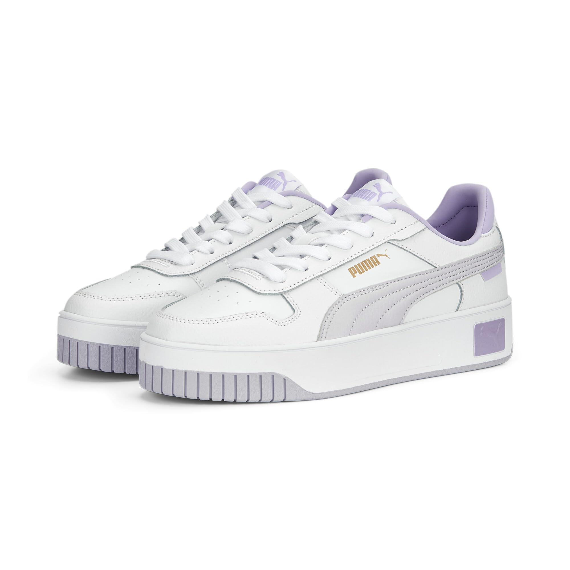 PUMA Damen Carina Street Sneaker, Black Rose Gold White Metallic, 42 EU