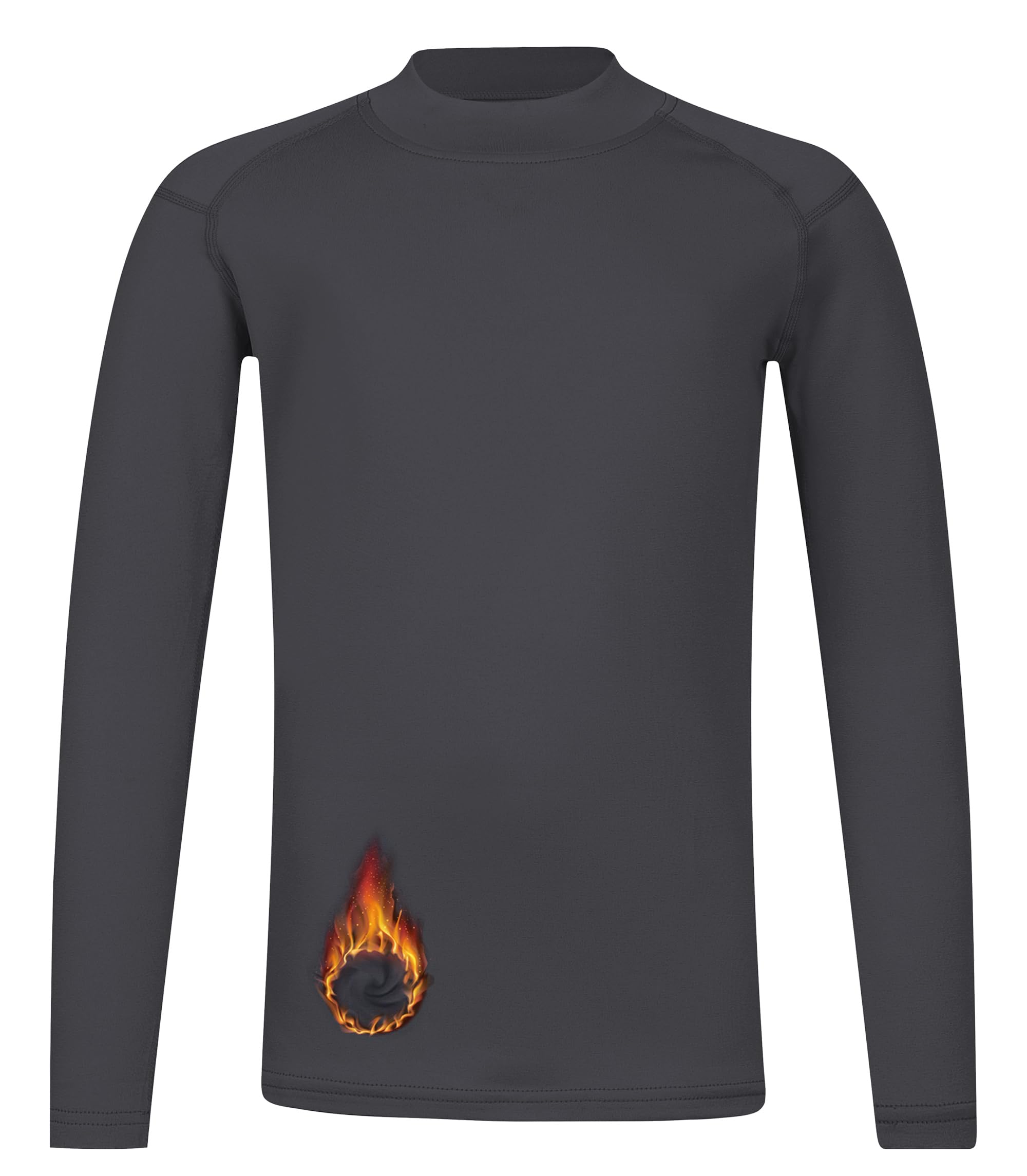 TeGlraddix Youth Boys ＆ Girls Thermal Compression Shirt Long Sleeve, Athletic Fleece Base Layer Undershirt Football Baseball