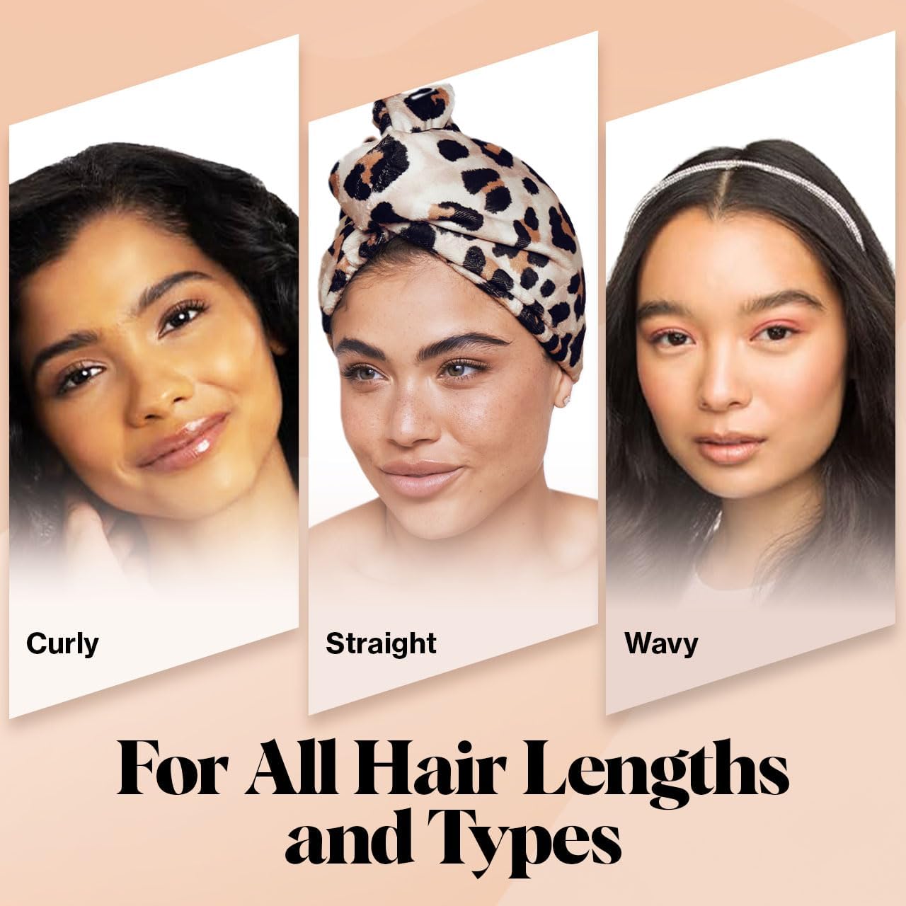 Kitsch Microfiber Hair Towel Wrap for Women - Microfiber Towel, Super Absorbent, Quick Dry, Anti-Frizz - for Long and Short Hairs, Turbans for Women, Hair Wrap - Leopard - Image 6