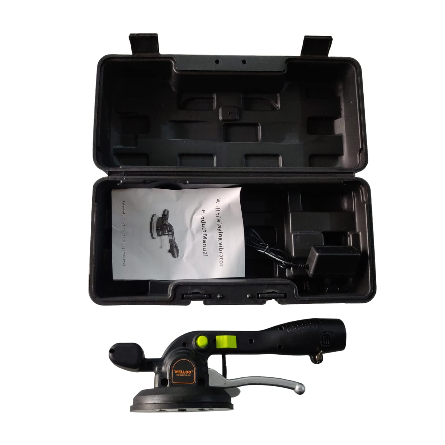 PI tool 12 Volt 2 Ah 5 speed touch sensitive brushless tile vibration machine tool for tiles laying and installation with rust free boy and carry case-image-35