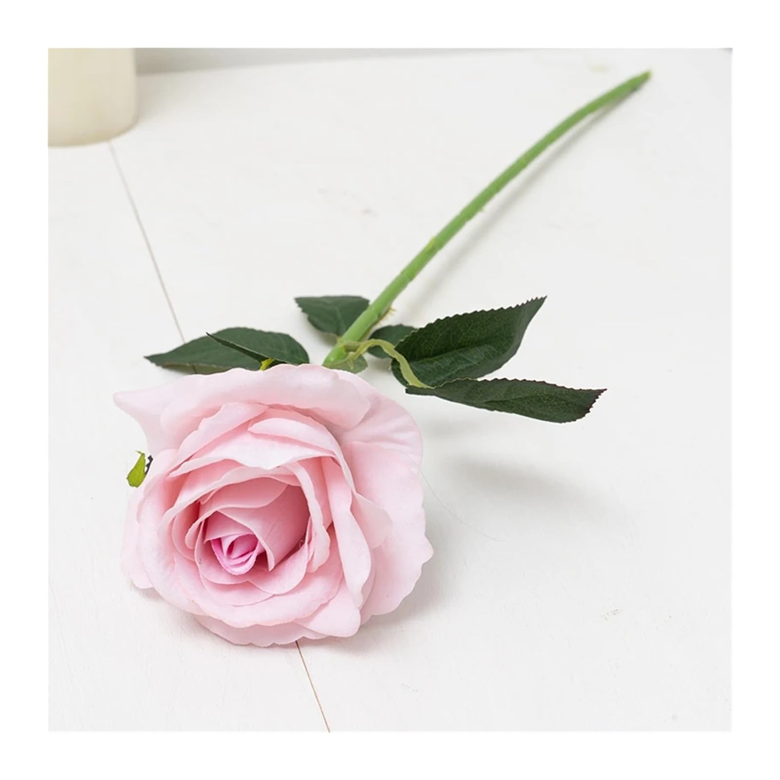 Fiori di Stoffa Rose fiori artificiali rossi realistici for decorazioni for la casa di nozze Decorazione bouquet rose finte(Pink,5pcs)