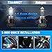 TSIANHUZY Halogen Headlight Bulbs Fit For Honda Civic Sedan 2004-2015, High Low Beam Headlamp Bulbs Combo, 100W 6000K White 300% Super Bright, Plug and Play, 4-Pack