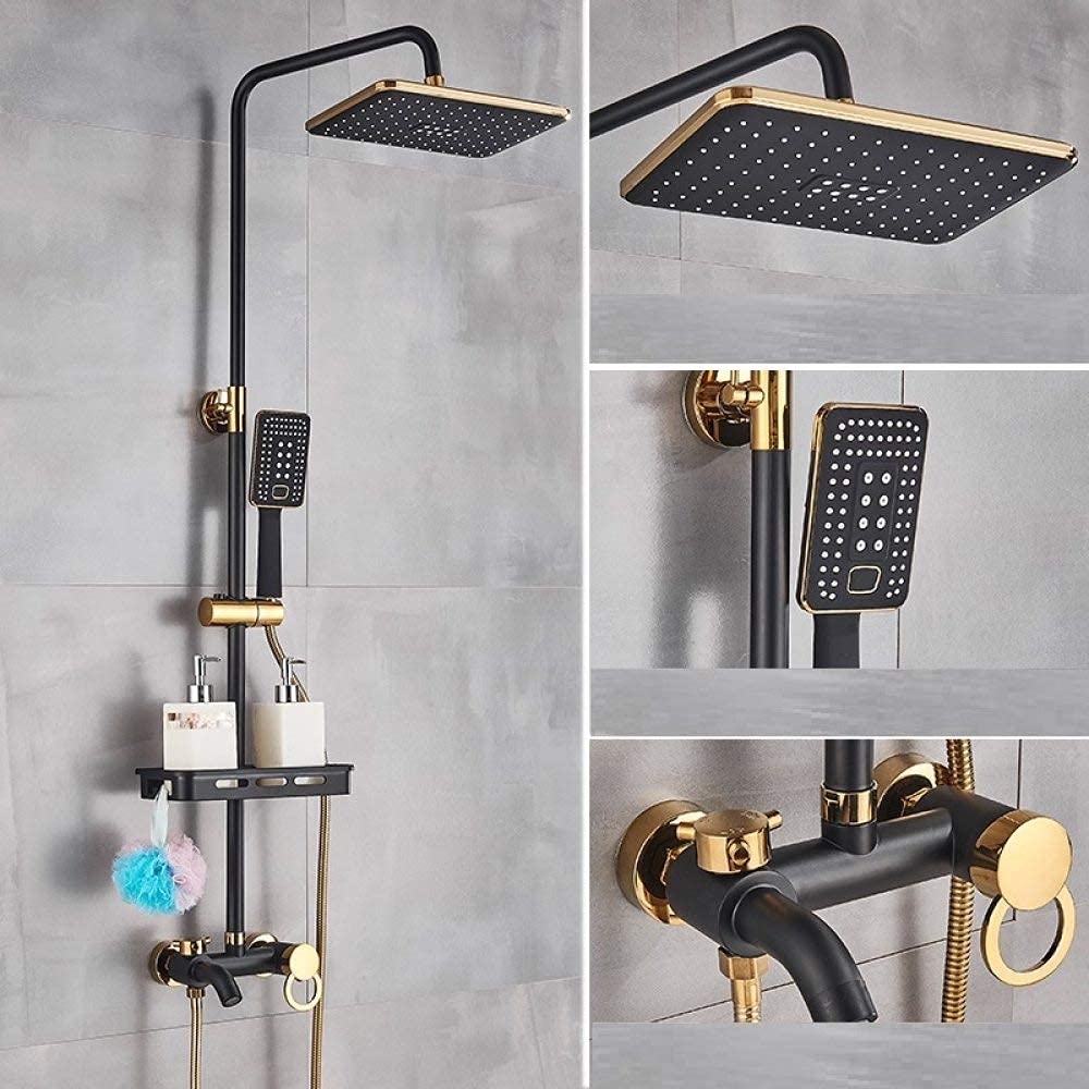 Système de douche avec étagère intégrée pour optimiser l'espace