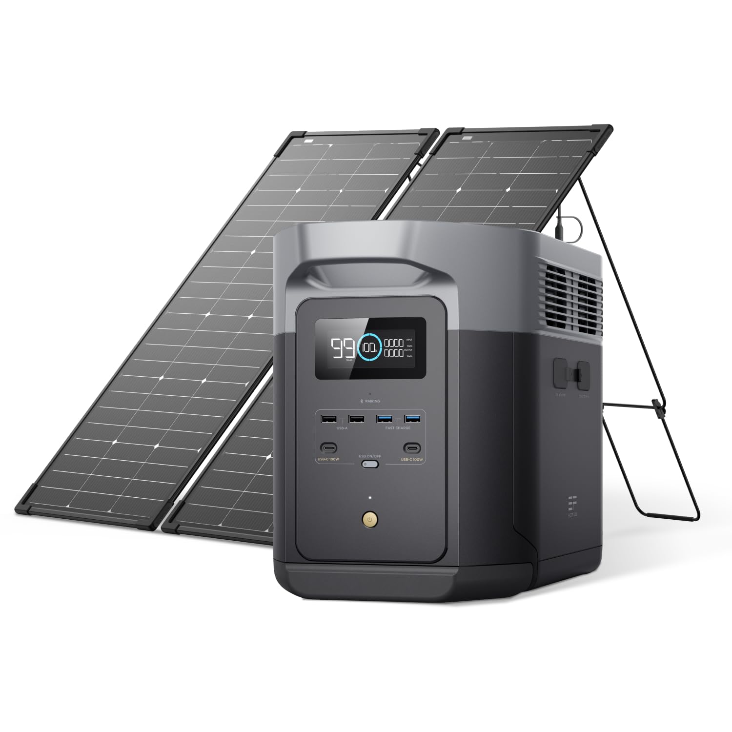 EF ECOFLOW - Gerador Solar 220V DELTA 2 Max 2048Wh com Painel