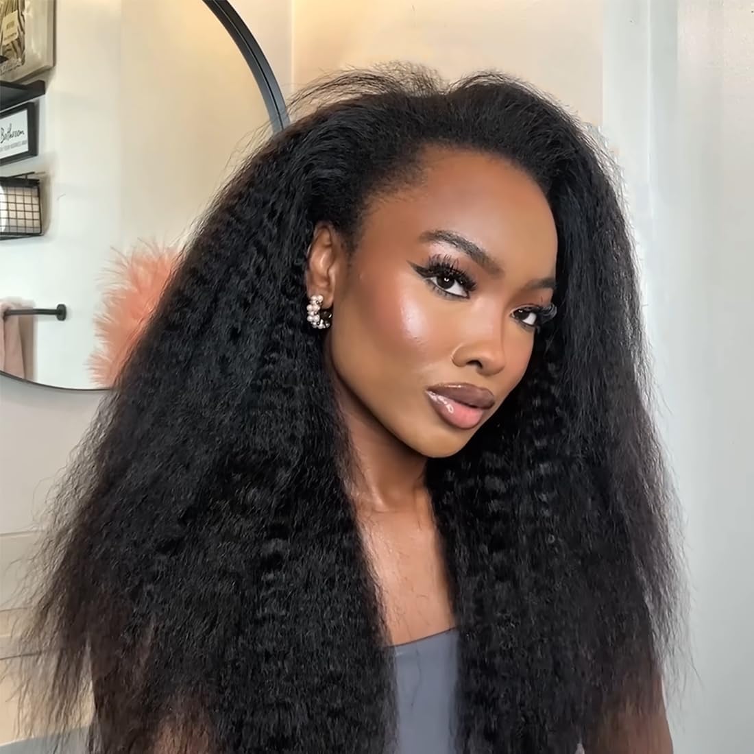 Peluca de pelo humano extravagante y sin pegamento Pelucas de pelo humano para mujeres 20 Pulgadas