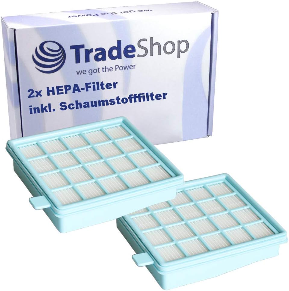 2 x HEPA filter exhaust filter compatible with Philips PowerPro Compact FC8474/01 FC8477/91 FC9324/09 PowerPro Active FC8631/71 FC8634/11 FC8631/61 FC8631/01 FC8634/01