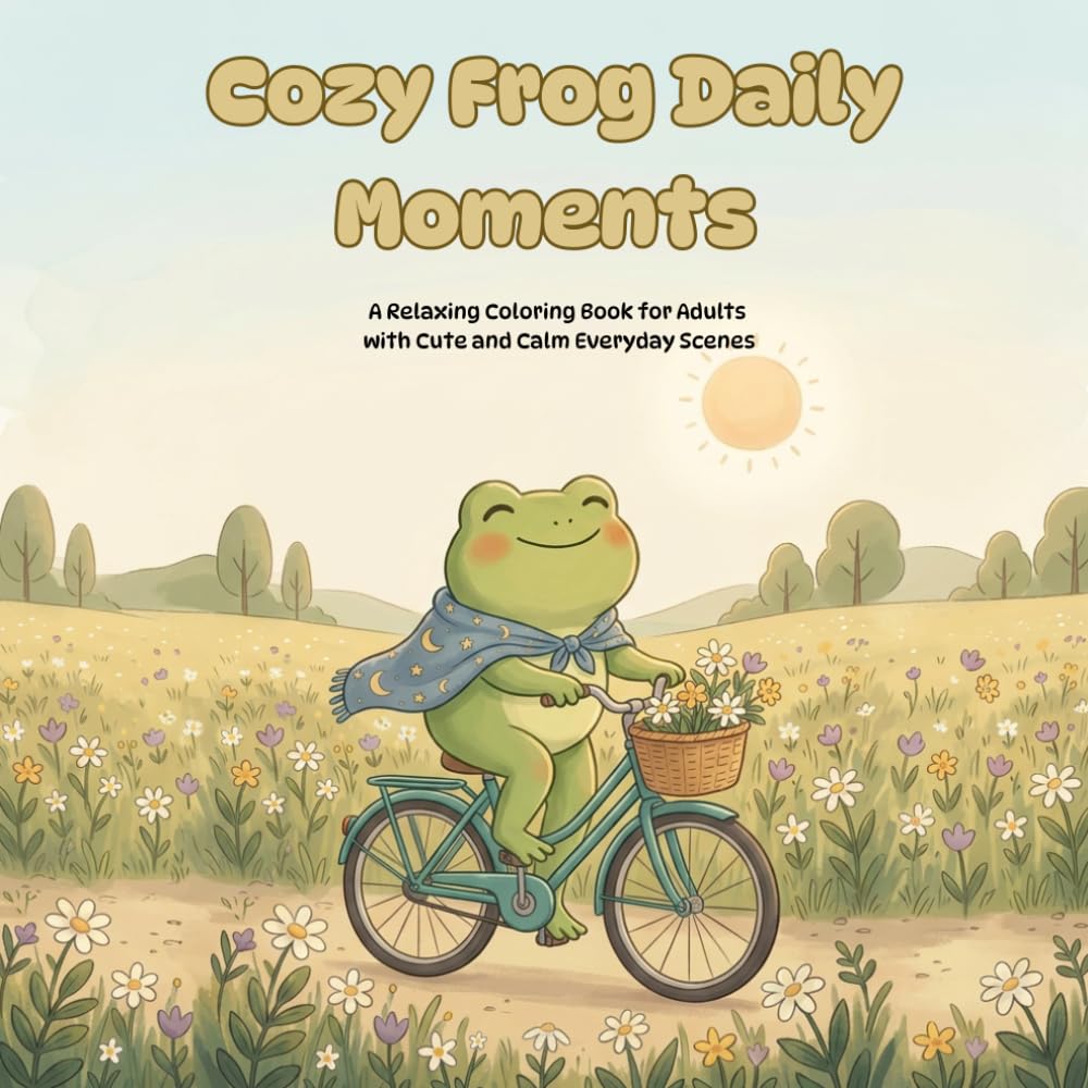 Cozy Frog Daily Moments: A Cute and Relaxing Coloring Book for Adults: Cozy Everyday Scenes for Stress Relief, Mindfulness and Relaxation with Cute Frog Illustrations (Cozy Frog Adventures)