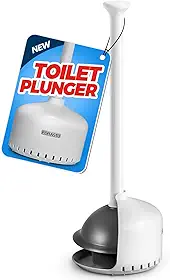 FORASTO Desentupidor de vaso sanitário com suporte, êmbolo para banheiro com suporte, desentupidor de vaso sanitário, desentupidor de banheiro, decoração de banheiro, acessórios de banheiro