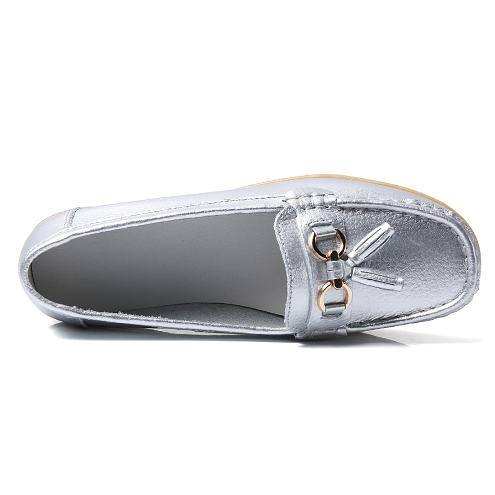 Solaud Femme Confort Cuir Mocassins Talon compensé Penny Loafers Respirants Légers Souples Décontracté Bureau Marche Chaussures