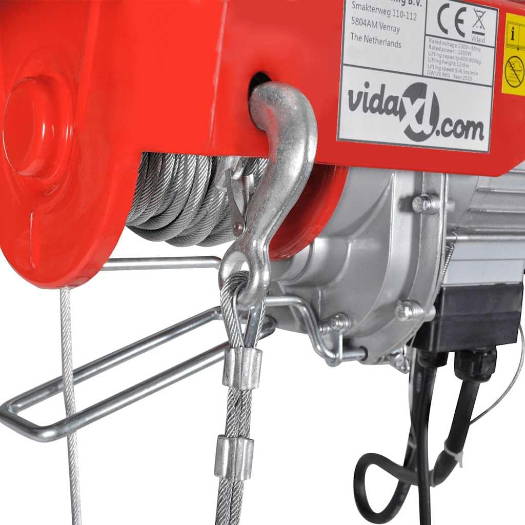 vidaXL Elektro-Seilzug Hebezug Elektrisch Seilwinde Motorwinde 300/600 kg