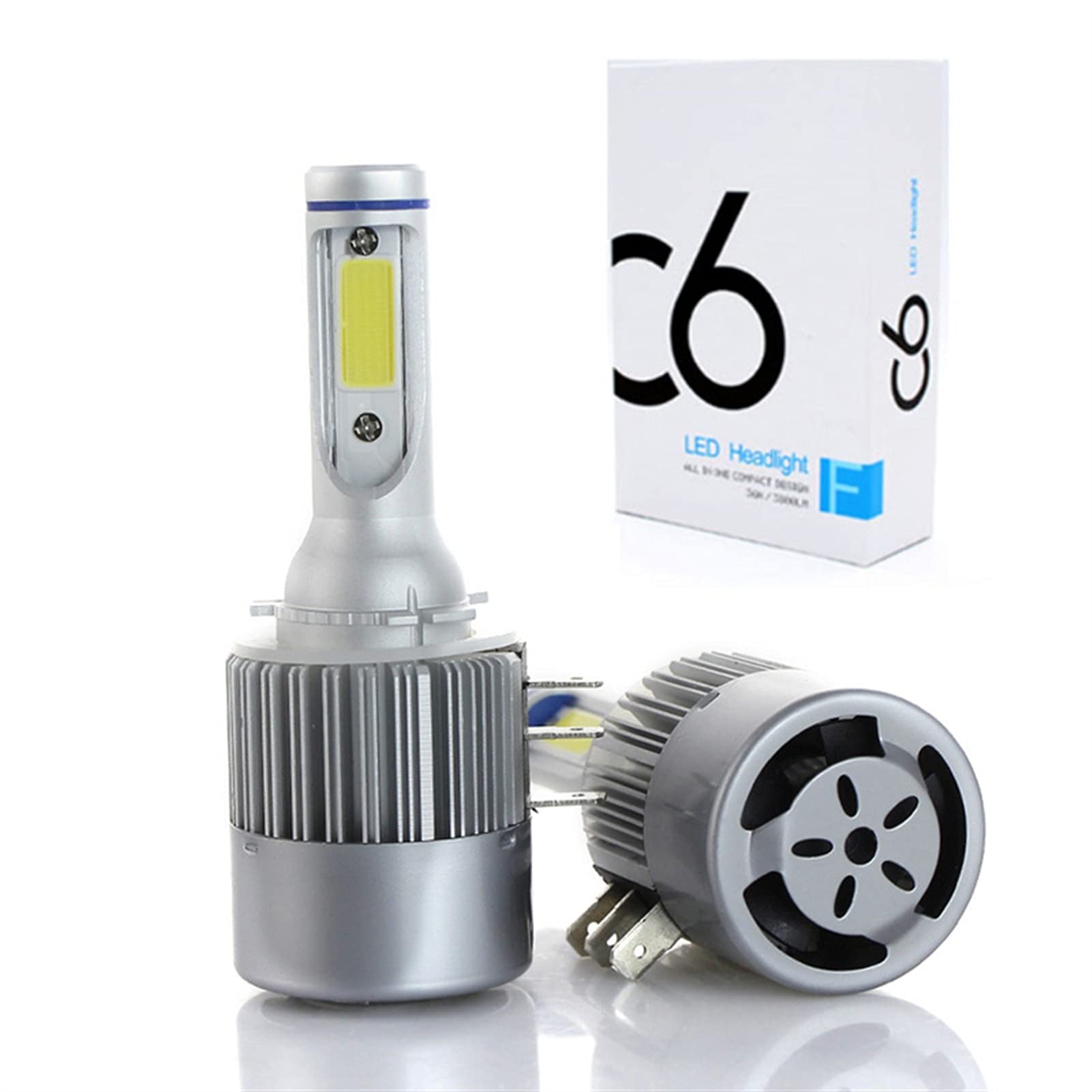 Kit de conversion du xénon H4 H15 Ampoule LED ampoule 72W 8000LM HeadLamp sans fil Lampe de voiture Jour Temps d'exécution de la conversion de lumière Sourcing 6000k pour Golf Audi BMW Auto et Moto