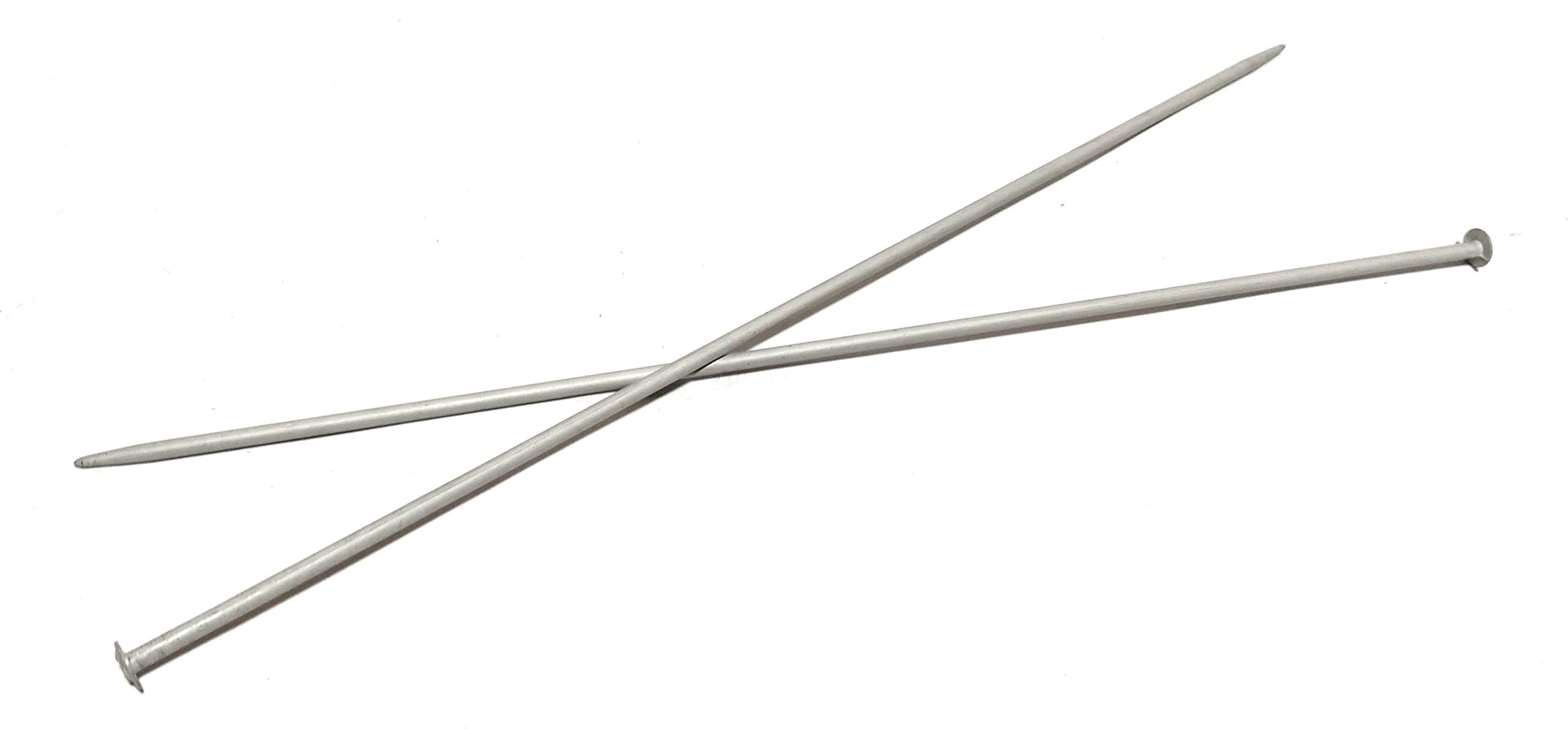 HIMMU'S FASHION HUB Special Aluminium Knitting Needle - No 7, Length - 25 cm, Dia - 4.5mm (Pair of 2 Knitting Needles) (Multicolored) Used for Making Shawls, Sweaters, School Projects, Hat & New Art