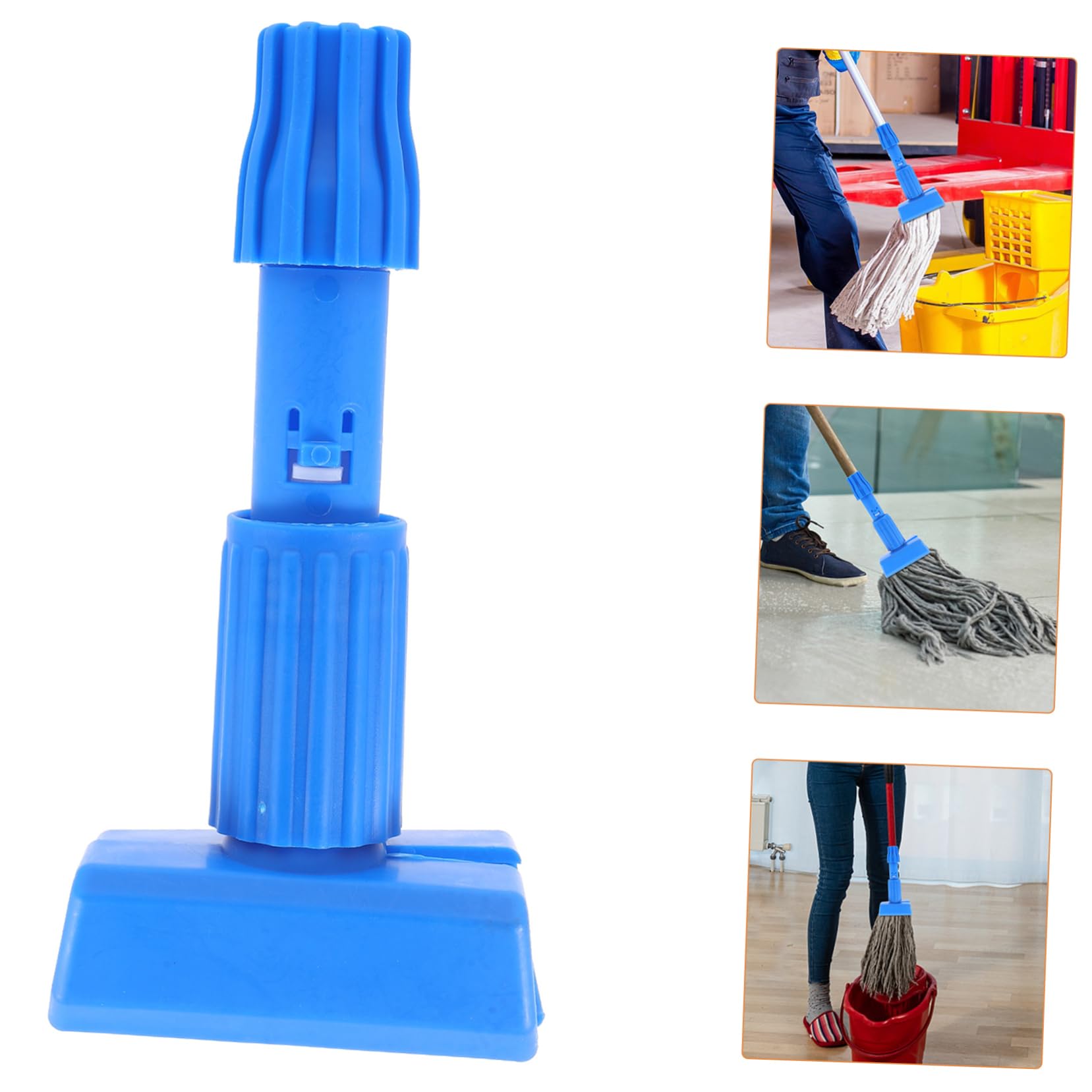 Manche Balai Rotatif Acier Inoxydable – Tige De Rechange Pour Balai à Franges Avec Crochet