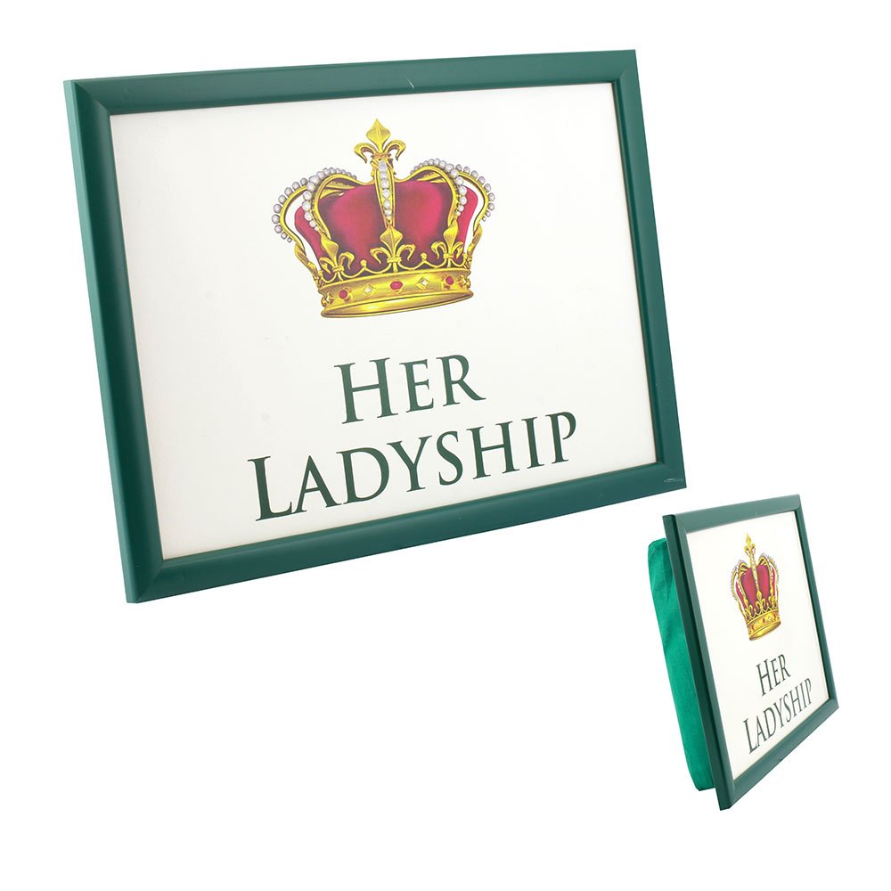  - Her Ladyship Laptray Serving Bed Tray Cushion Tray With Crown Print For Women