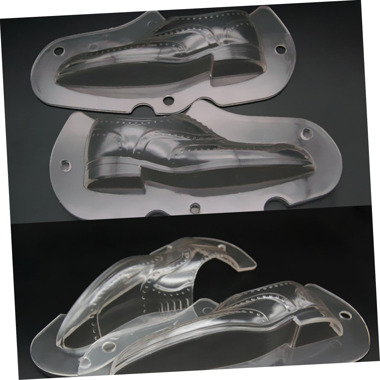 LIFKOME 3pièces Moule à Chocolat Pour Décoration De Gâteaux Et Pâtisseries Moule Forme De Chaussures Cuir Pour Bonbons Et Gâteaux