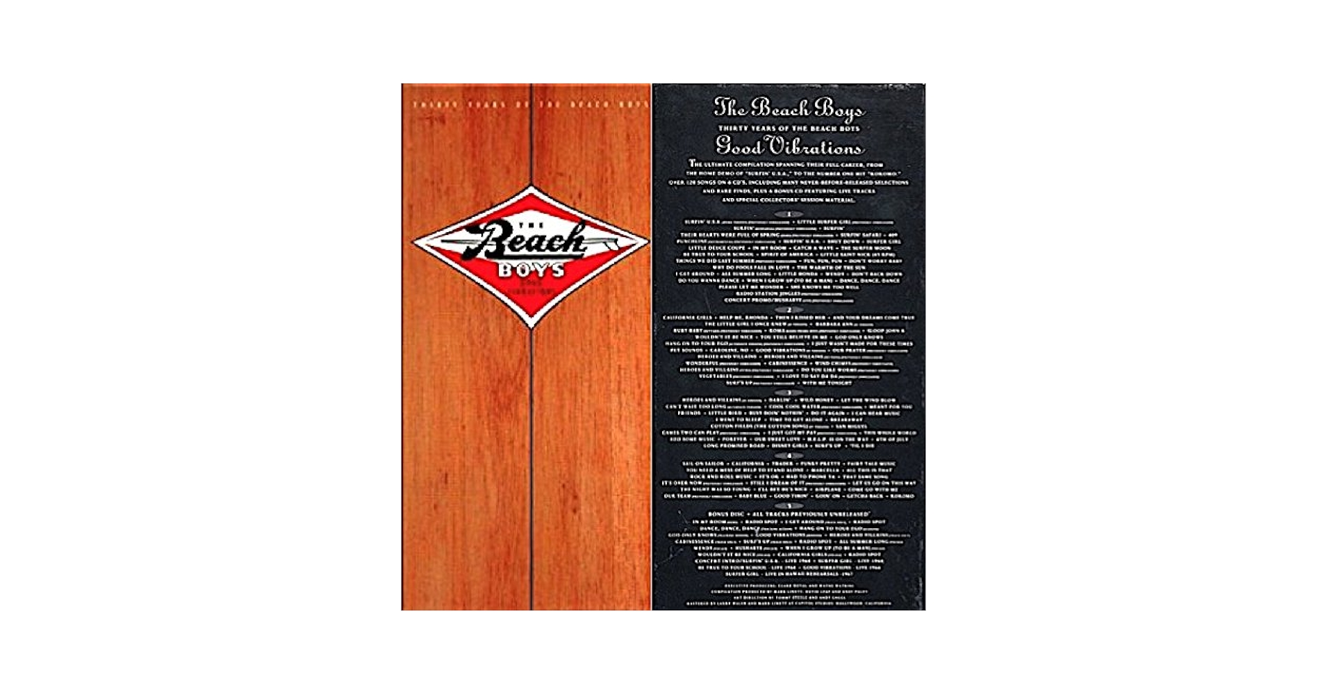R\u0026B+ソウル 5discs CD Beach Boys Good Vibrations - Thirty Years Of The Beach Boys  C2077778129424,077778993629 Capitol /00550 Good Vibrations: Thirty Years Of The Beach Boys Box set