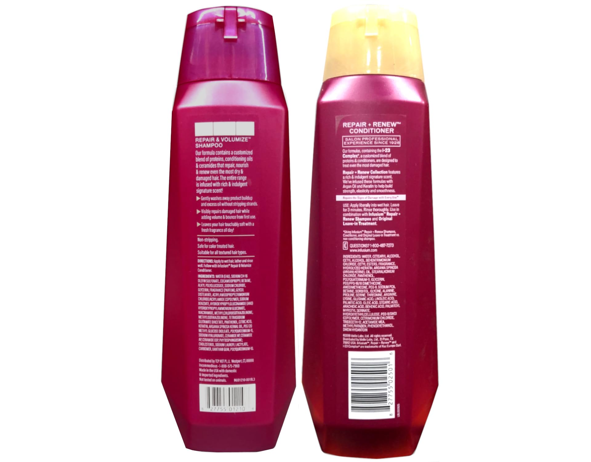 Infusium Professional Treatments Haircare - Repair & Renew With Argan Oil & Keratin - Zestaw szamponów i odżywek - Waga netto 13,5 FL OZ (400 ml) w butelce - Jeden zestaw