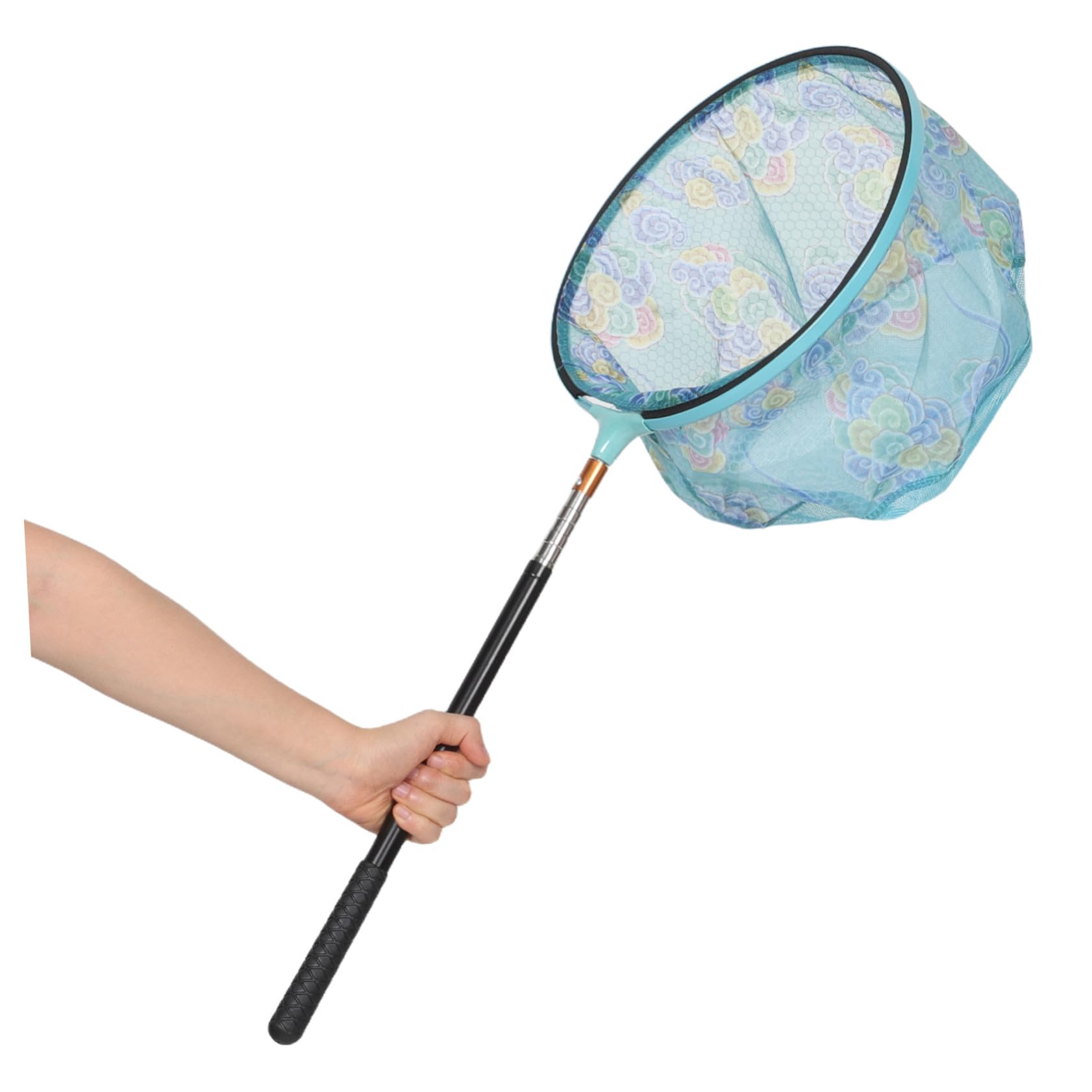 SUPVOX 2 Rete per Asta Telescopica in Acciaio Estensibile Rete Rotonda per Giochi d Pesci e Gamberetti per Famiglie e Attività Outdoor