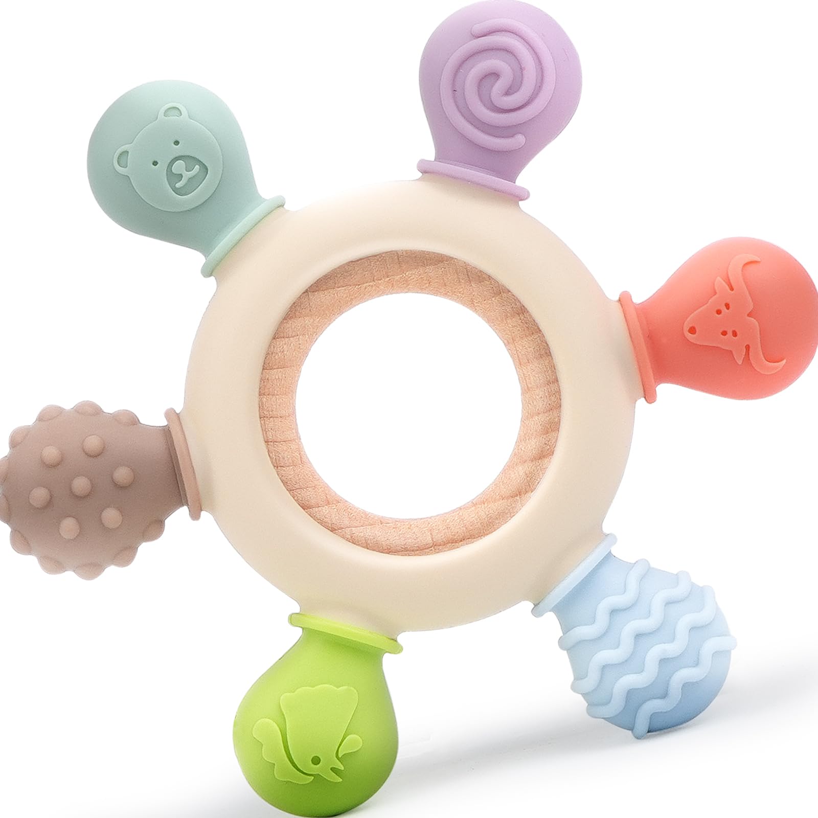 Okonkn Mordedor Bebe Refrigerante-Juguetes Bebes 3-6-12 Meses Para Bebe Recien Nacido Bebe Reborn Regalos Bebe