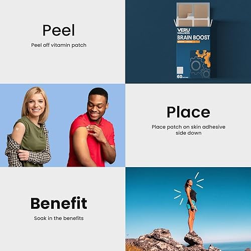 Miniatura 7 de Veru Wellness Parche cognitivo para estimular el cerebro - Memoria diaria, alterción y enfoque - Ginko Bilboa, Rhodiola Rosea, MCT (60 días)