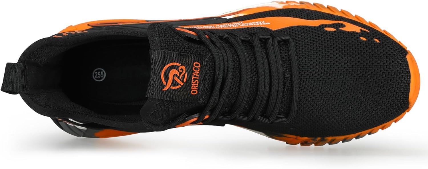 ORISTACO Work Safety Crew Boots Lightweight Breathable Industry Construction Steel Toe Sneakers - Image 4