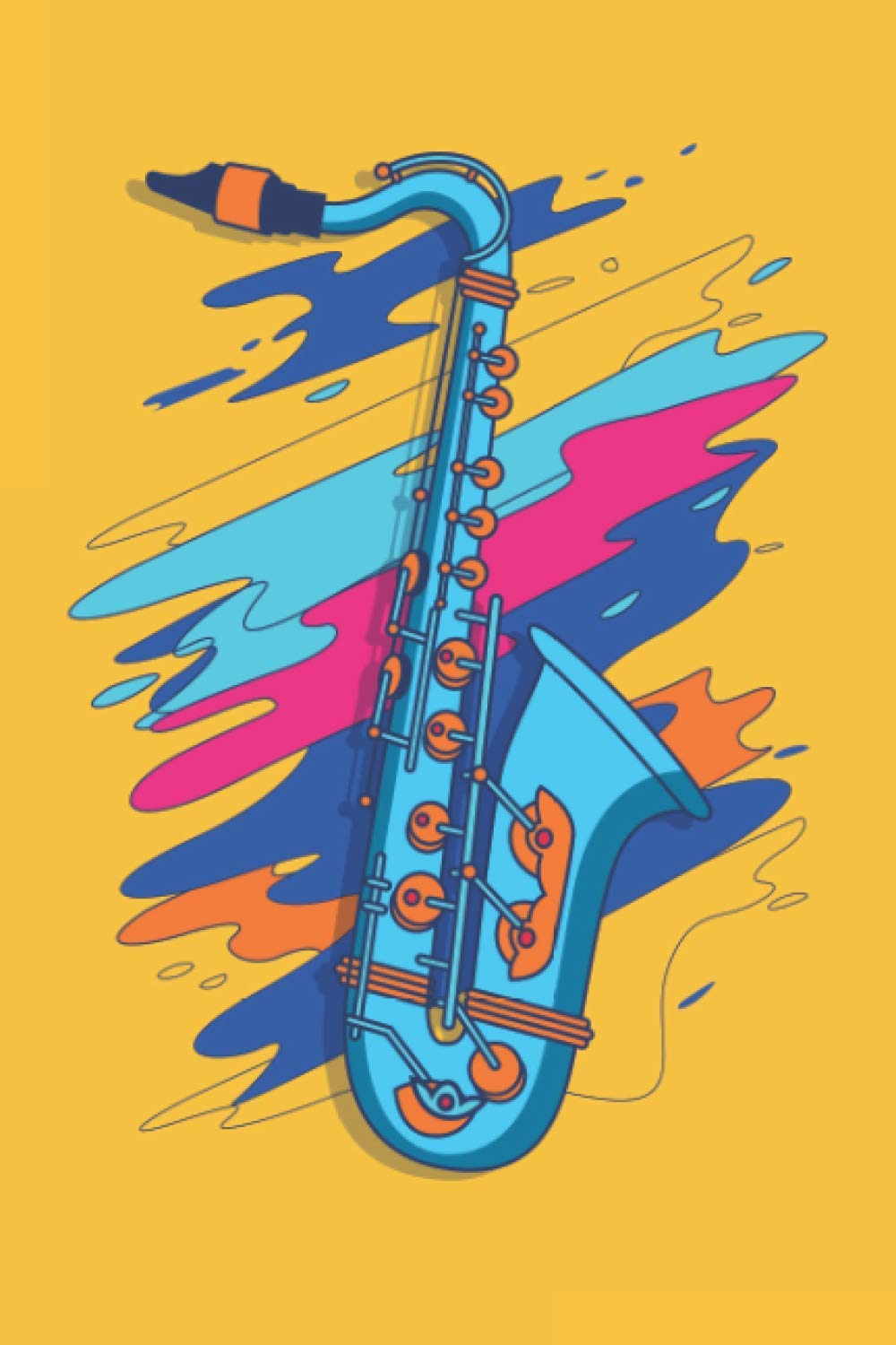 Saxophone Pop Art Notebook: College Ruled Notebook | Journal | Perfect Gift for Saxophone Lovers