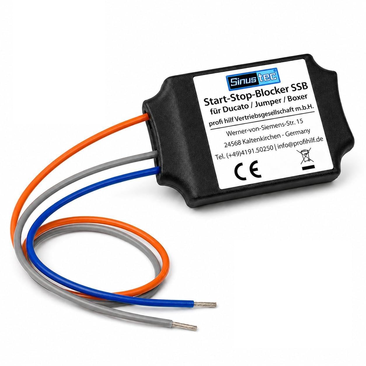 Sinustec Start-Stop-Blocker SSB-Modul für Ducato, Jumper, Boxer/Deaktivieren Sie die automatische Start-Stopp-Funktion
