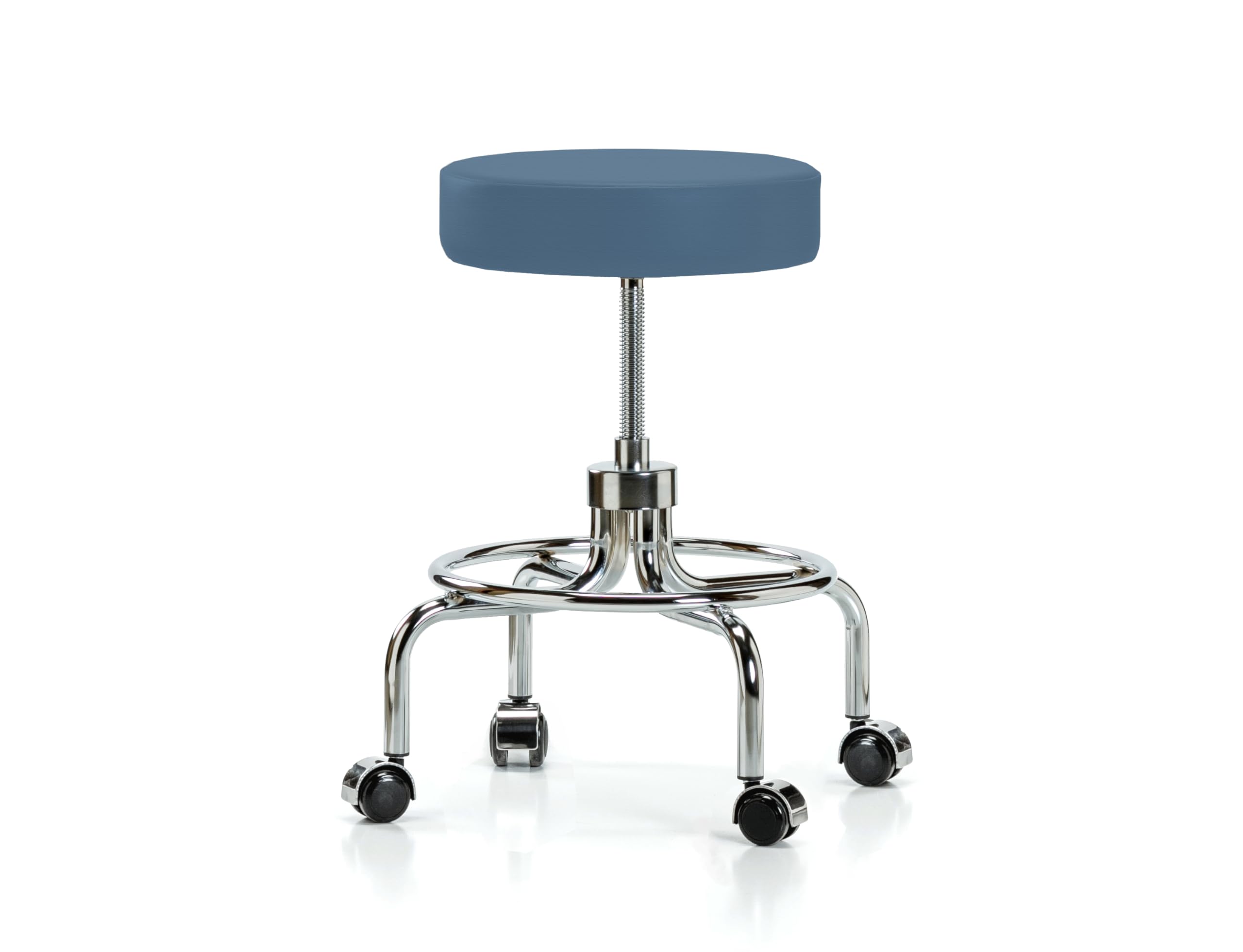 Perch Retro Exam Stool, Casters, 20.5-25.5", Newport Fabric