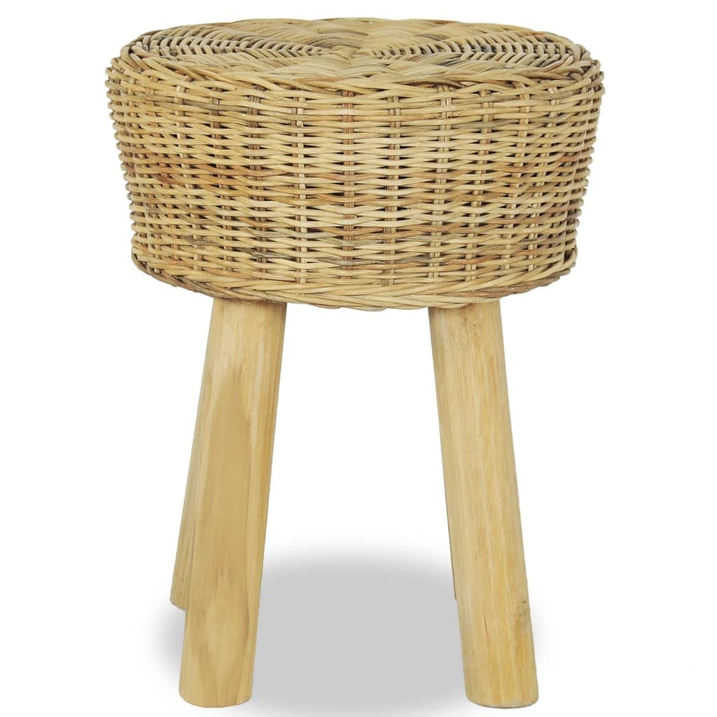 Tabouret de bar en rotin stable pour résoudre le manque de place autour de l'îlot