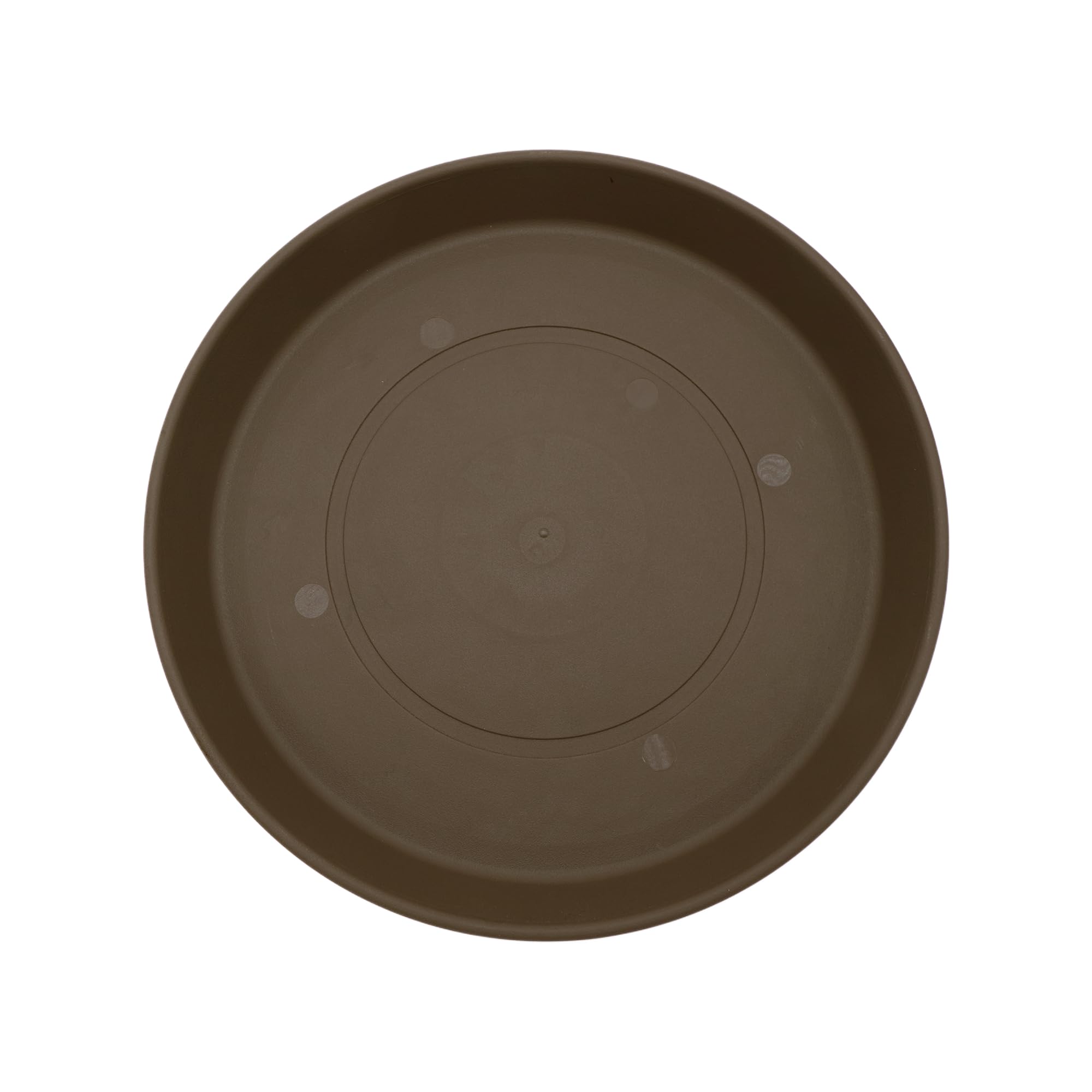 The HC Companies 5" Round Prima Plastic Plant Saucer - Indoor Outdoor Plant Trays for Pots - 5.35"x5.35"x0.71" in Chocolate โ image 1